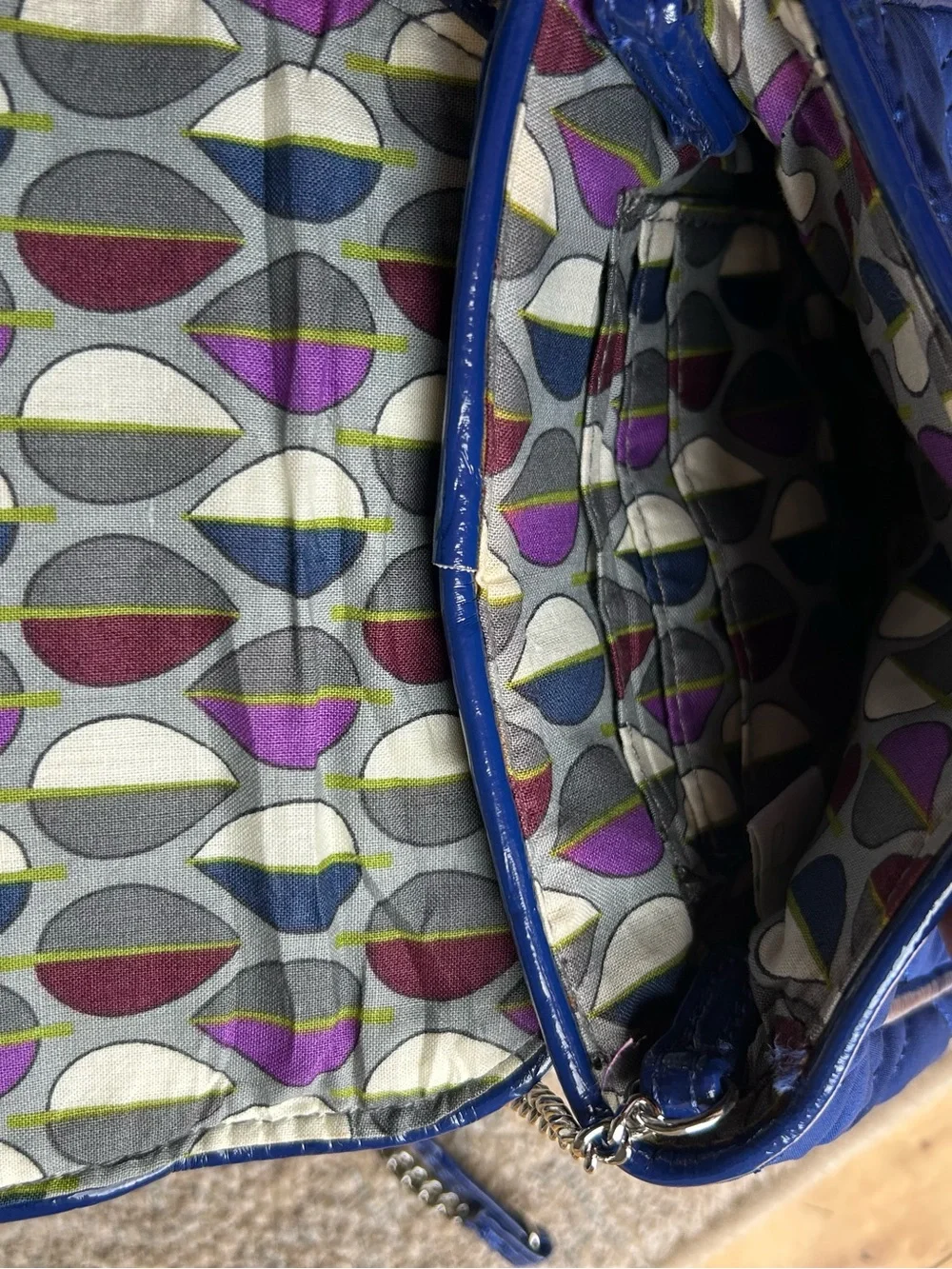 Vera Bradley Quilted Crossbody Bag - Royal Blue - Picture 6 of 9